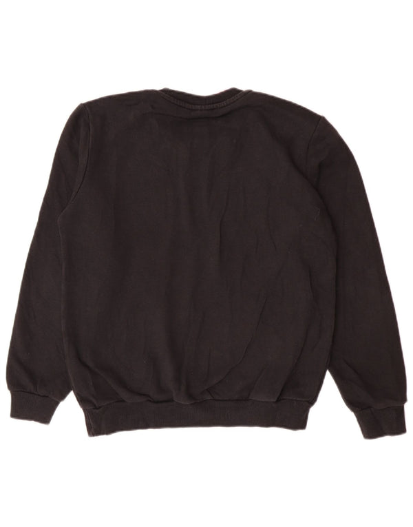 Adidas Boys Graphic Sweatshirt Jumper 11-12 Years Medium Black Cotton