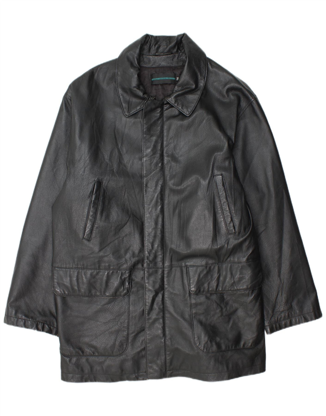 Jaqueta de couro masculina Metropolitan EU 54 2XL couro preto