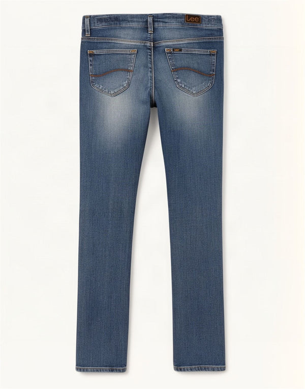 Lee Womens Lynn Slim Jeans W28 L35 Azul Algodão