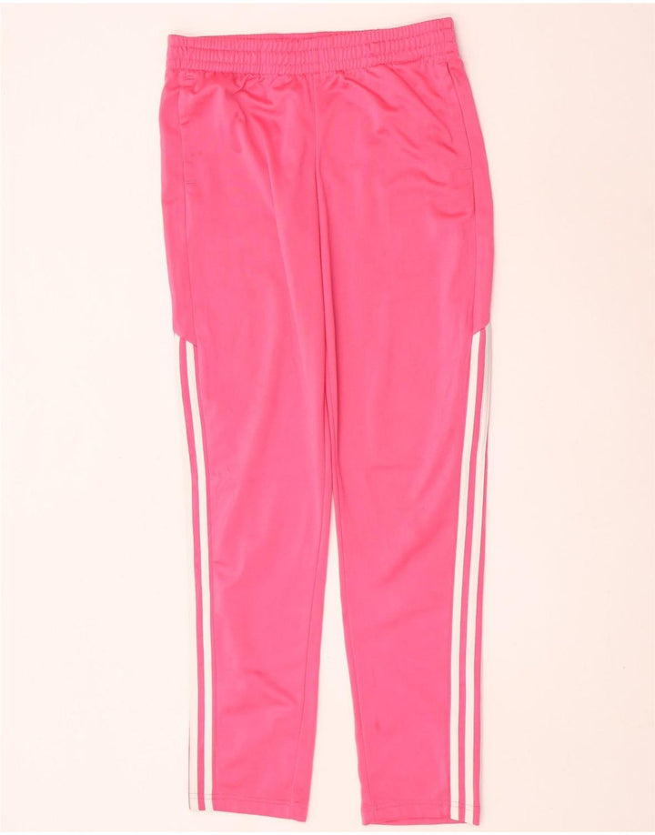 Calças de treino Adidas meninas 14-15 anos rosa poliéster