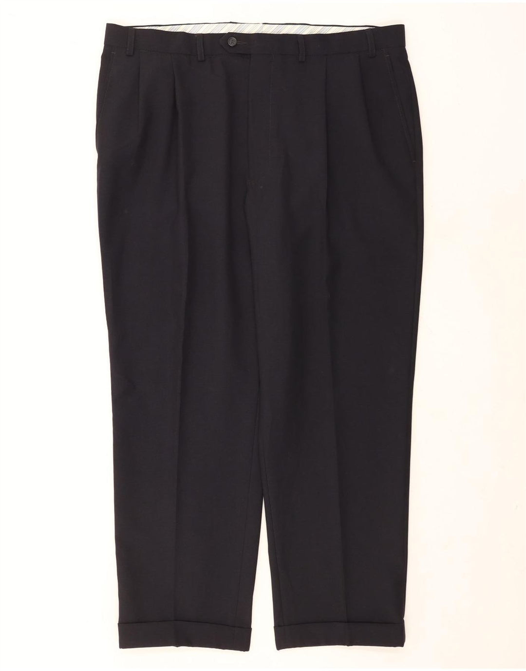 Calça masculina Marks & Spencer Pegged Suit W40 L29 Poliéster azul marinho