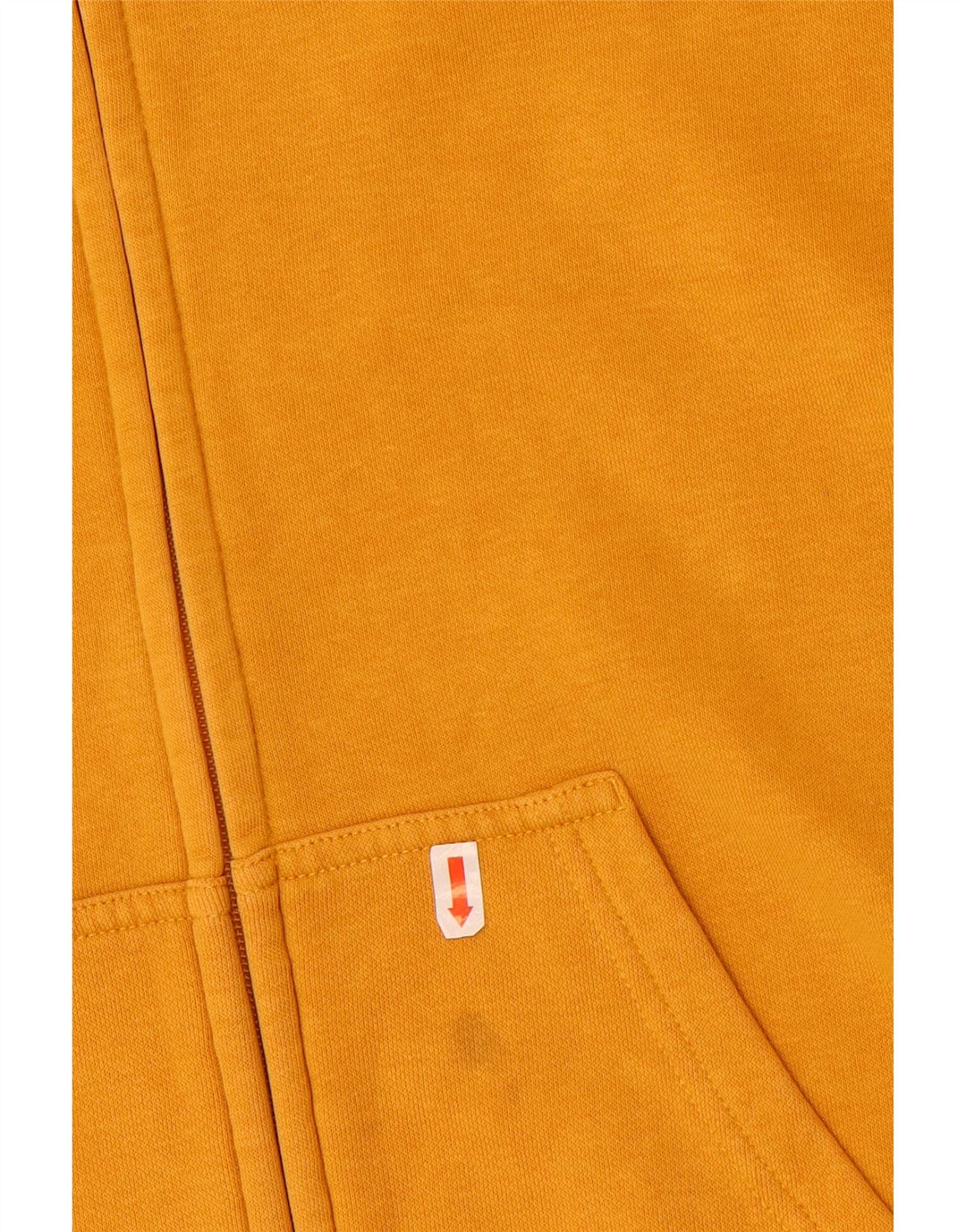 Suéter masculino Champion com capuz e zíper gráfico pequeno de algodão amarelo