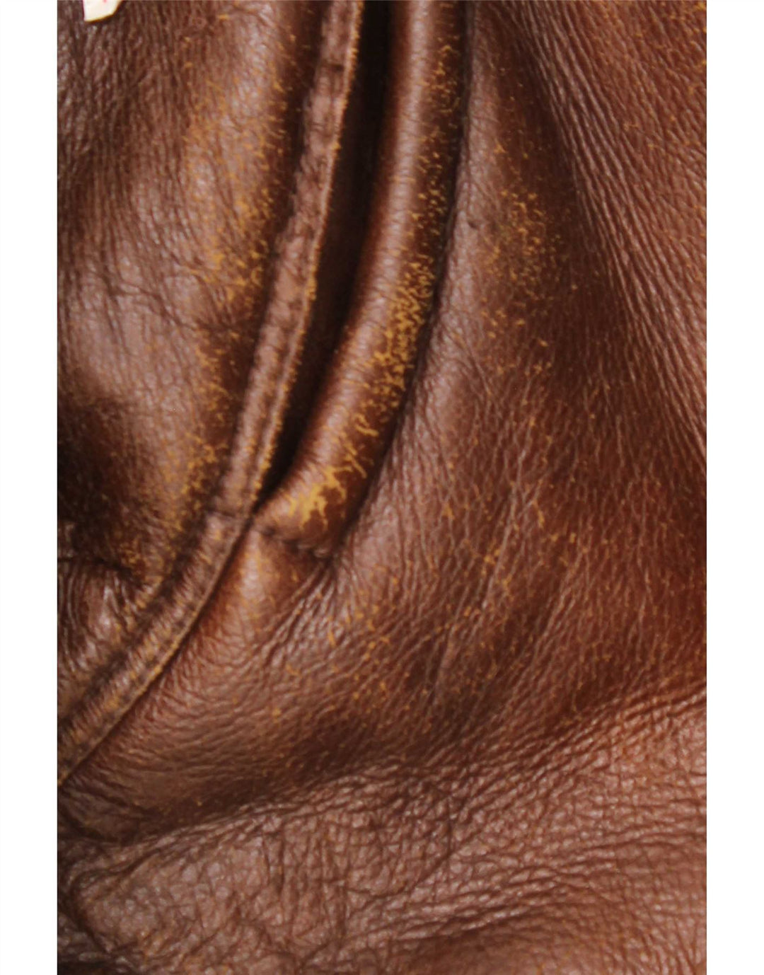 Jaqueta masculina vintage de shearling IT 52 XL marrom shearling