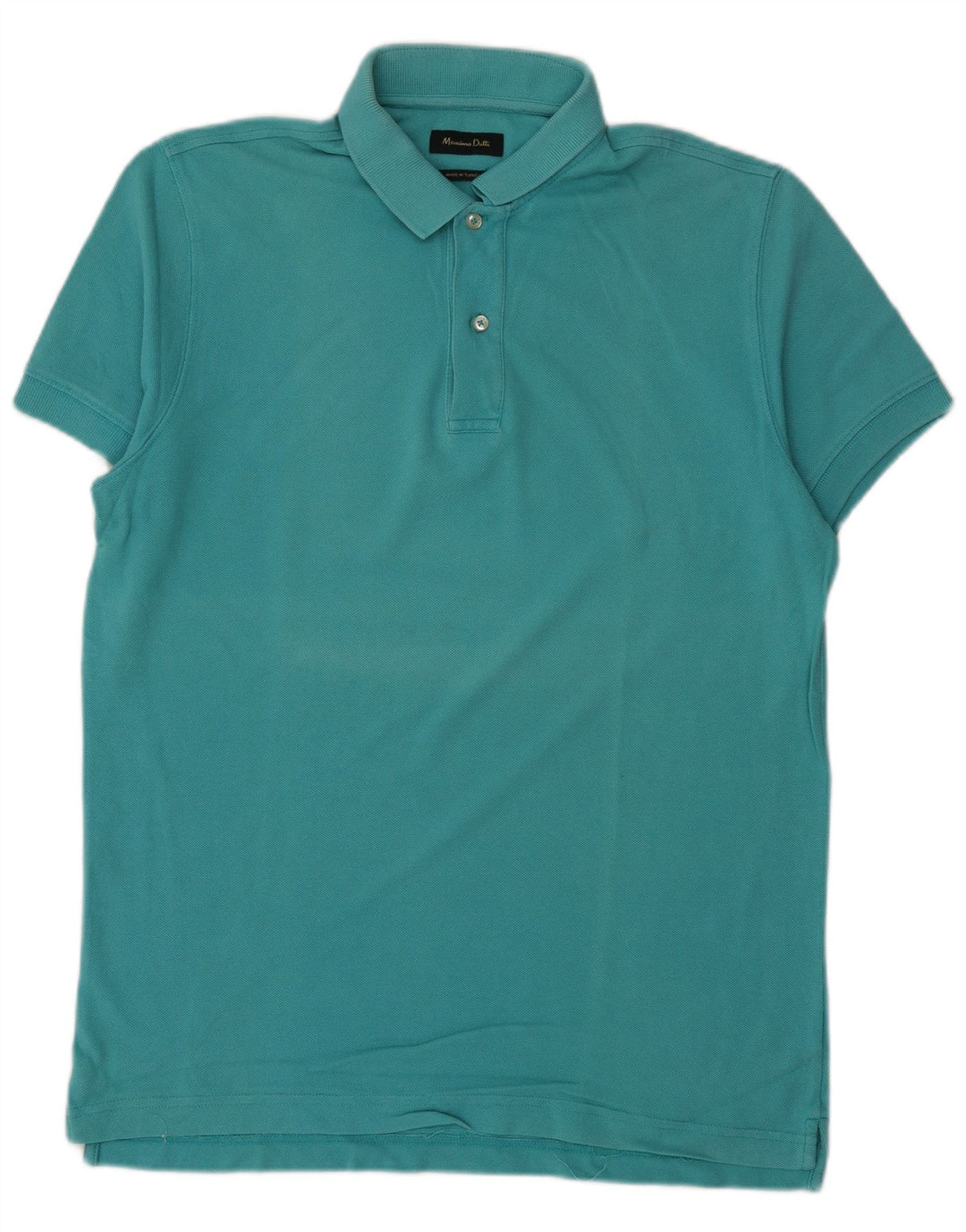 Camisa polo masculina Massimo Dutti azul médio