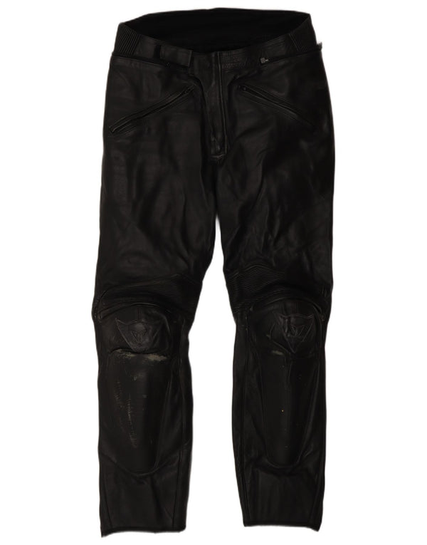 Calça masculina Dainese Moto Racer tamanho 50 pequena W30 L30 motocicleta preta