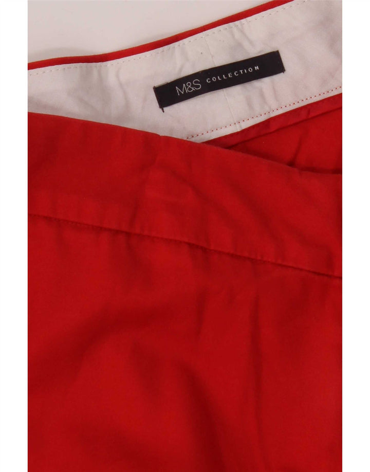 Calça capri reta feminina Marks & Spencer W34 L22 vermelha