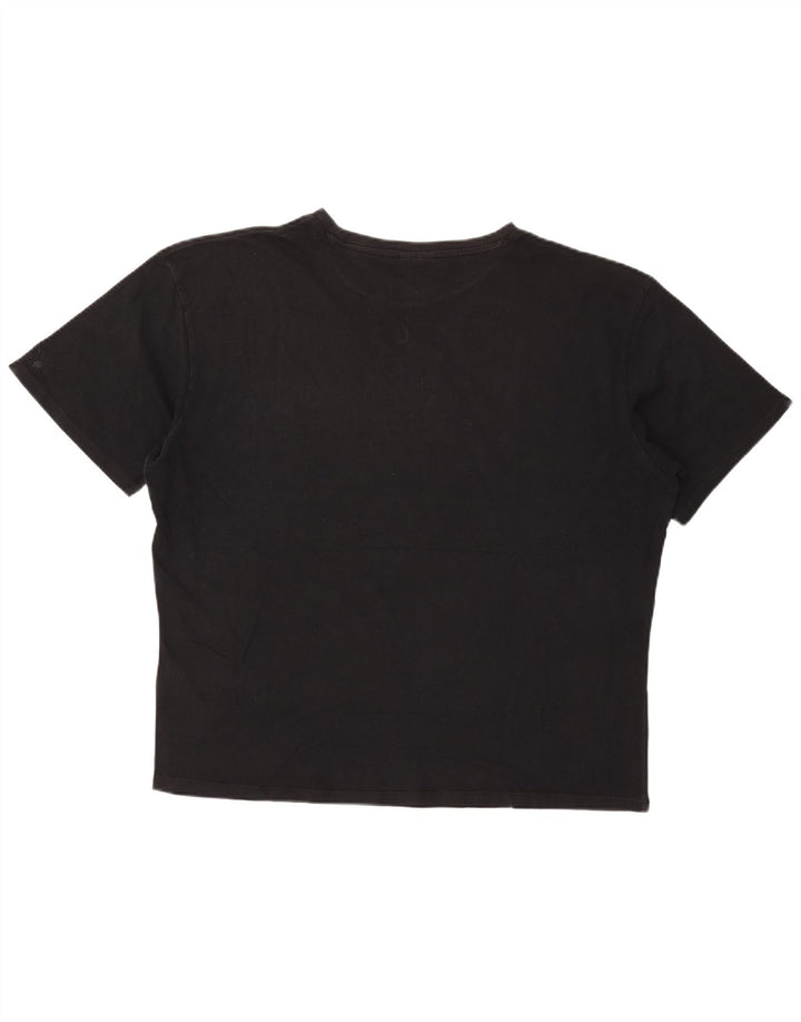 Camiseta gráfica masculina Diadora Top XL algodão preto