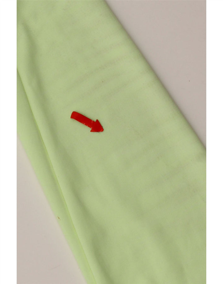 Nike Womens Dri Fit Zip Neck Pullover Treino Top UK 14 Médio Verde