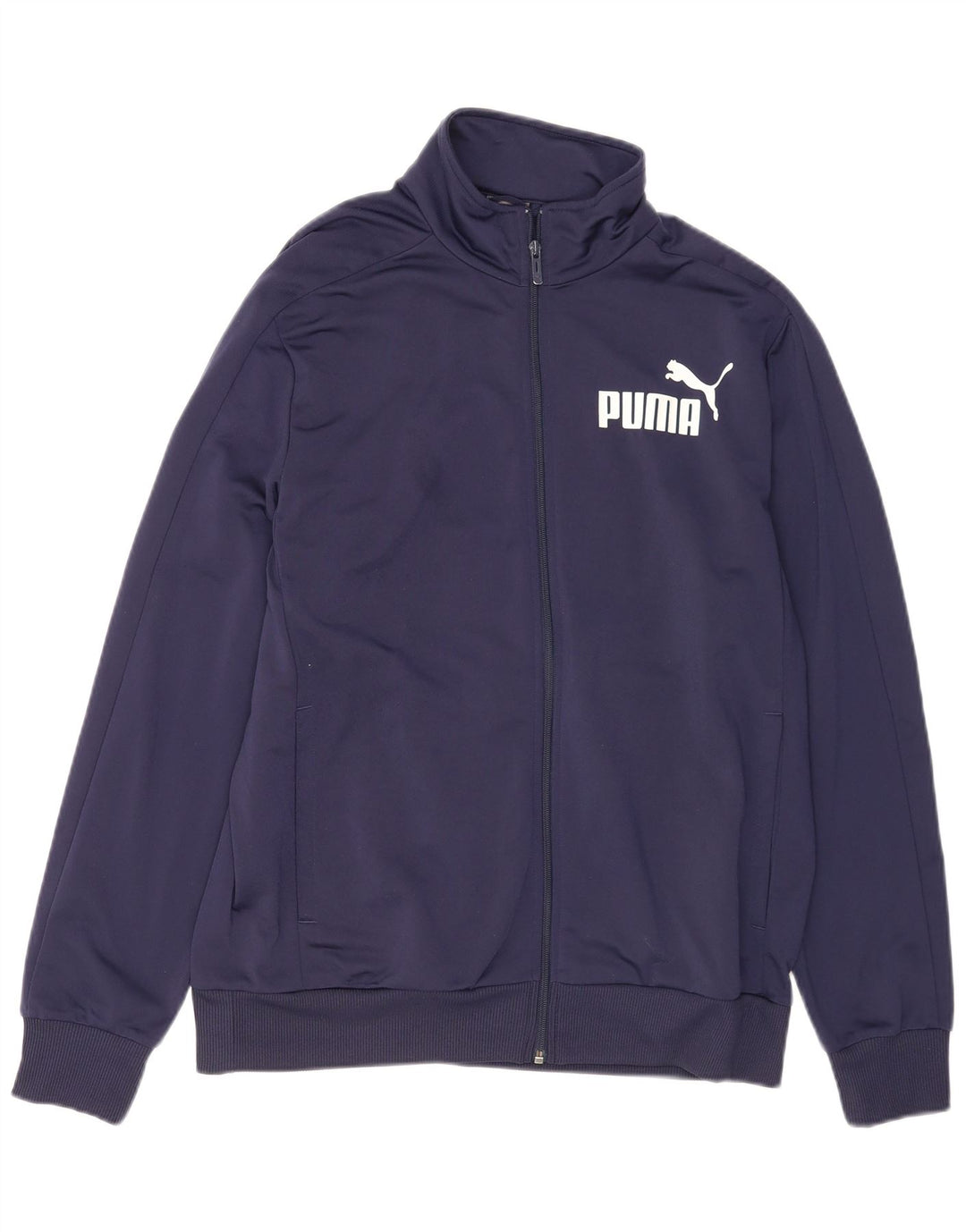PUMA Mens Graphic Tracksuit Top Jaqueta Grande Poliéster Azul Marinho