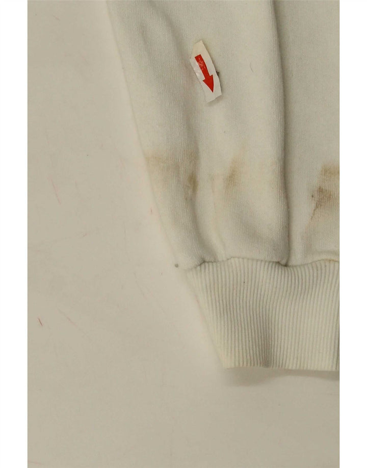 Zara moletom feminino gráfico oversized jumper UK 10 pequeno branco