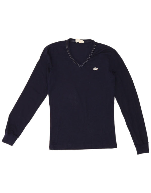 Lacoste Mens Top Manga Longa Tamanho 1 2XS Lã Azul Marinho