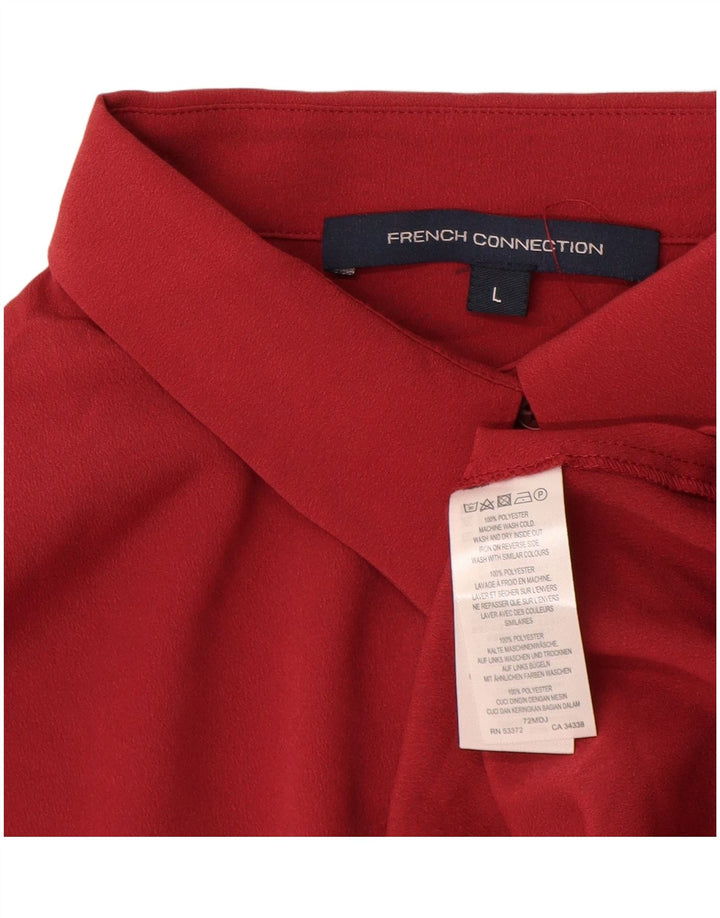 Blusa feminina de manga curta French Connection UK 16 grande vermelha