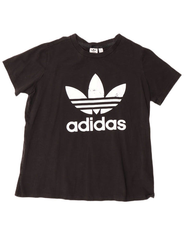 Adidas Camiseta Feminina Graphic Top UK 20/22 XL Algodão Preto