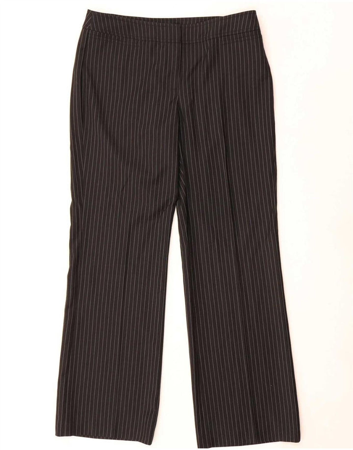 Terno feminino Esprit com 2 botões UK 12 médio W30 L30 preto listrado