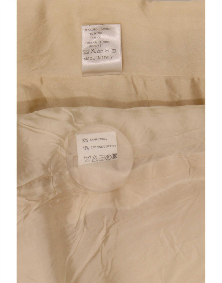Conjunto de saia feminina Mila Schon de 2 peças IT 42 médio W26 lã bege