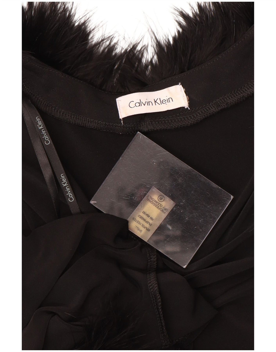 Bolero feminino CALVIN KLEIN manga 3/4 Reino Unido 14 grande poliéster preto