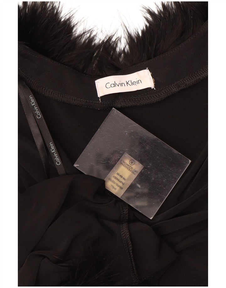 Bolero feminino CALVIN KLEIN manga 3/4 Reino Unido 14 grande poliéster preto