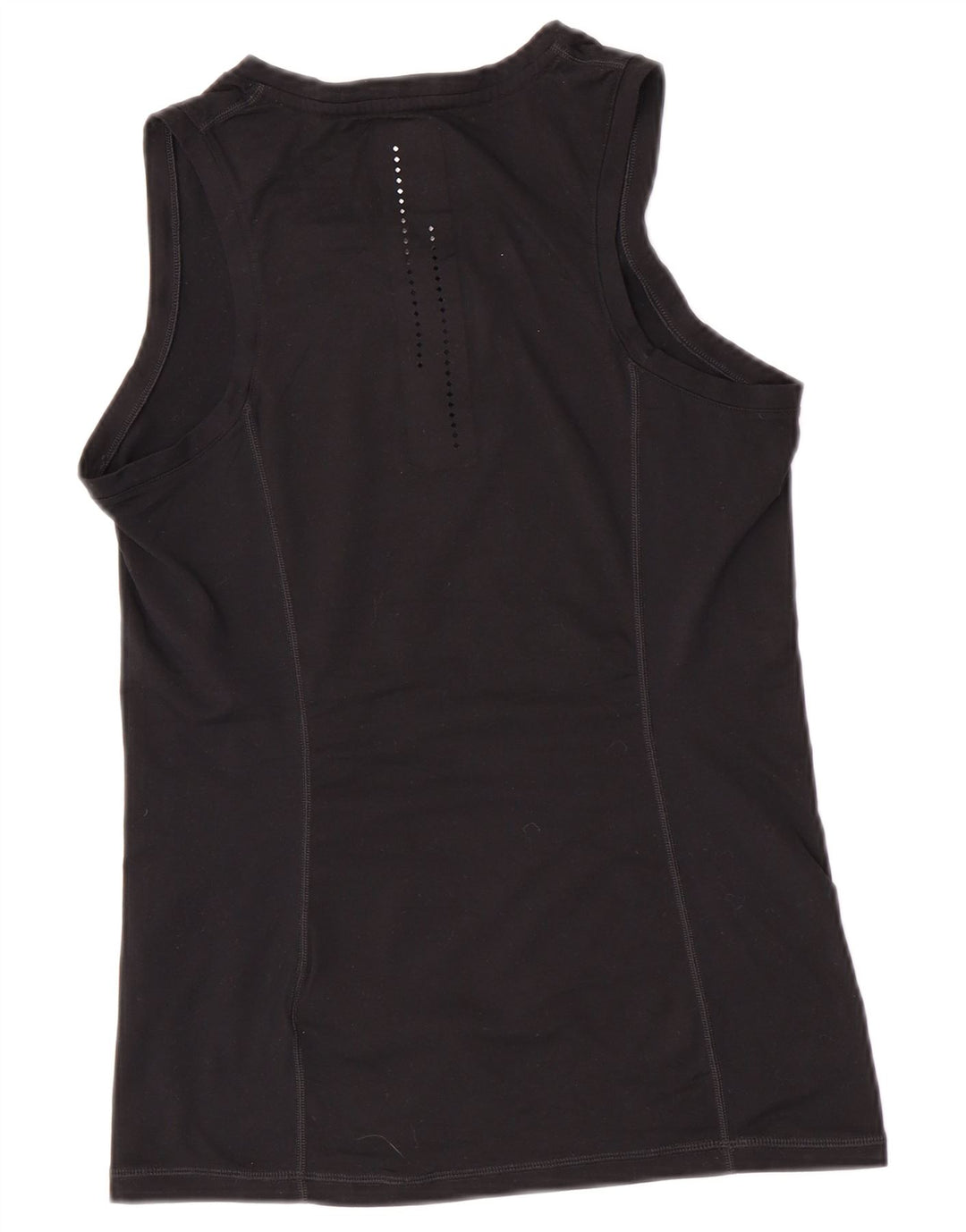 Nike Womens Dri Fit Graphic Vest Top UK 12 Médio Preto Poliéster