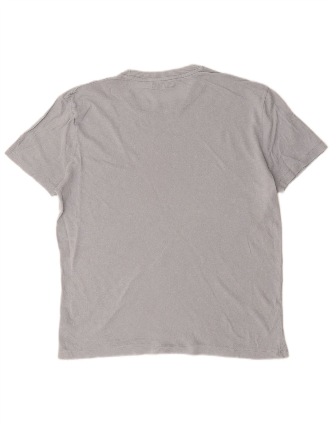 Camiseta masculina Zara Top cinza médio algodão