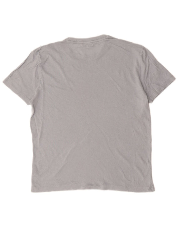 Camiseta masculina Zara Top cinza médio algodão