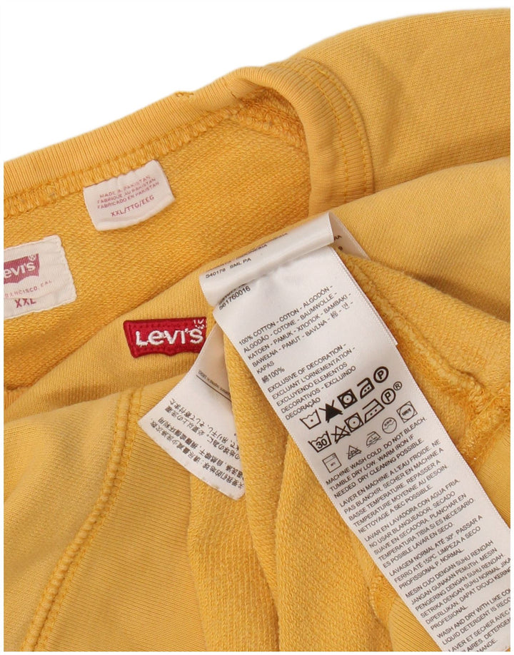 Moletom oversized feminino Levi's UK 20 2XL algodão amarelo