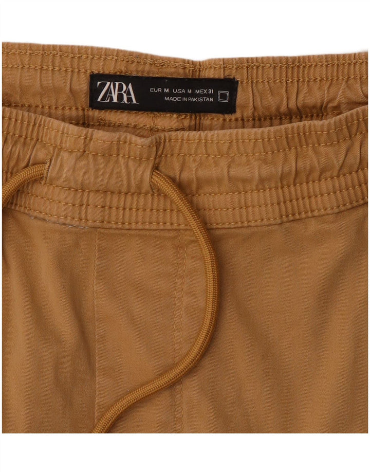 Zara Mens Joggers Calça Casual Médio W32 L28 Bege
