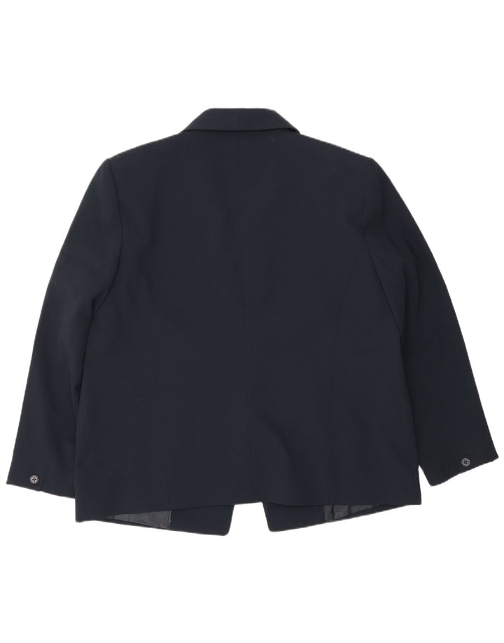 Jaqueta blazer feminina John Lewis com 1 botão Reino Unido 18 XL azul marinho poliéster