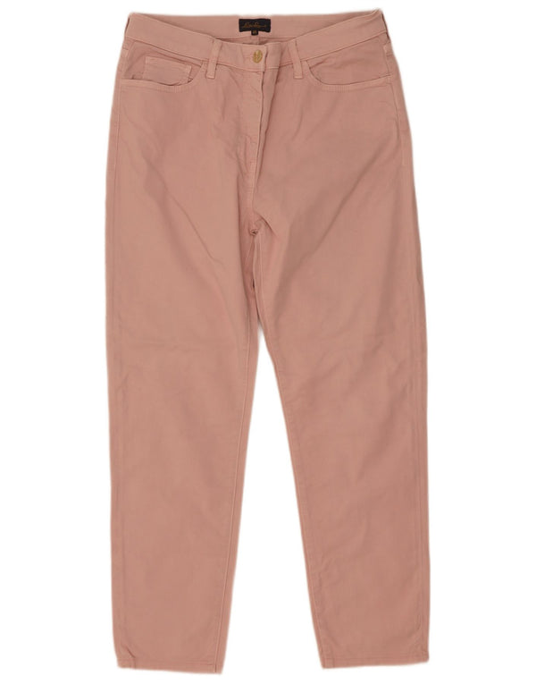 Calça feminina reta casual Luisa Spagnoli IT 46 grande W32 L27 rosa