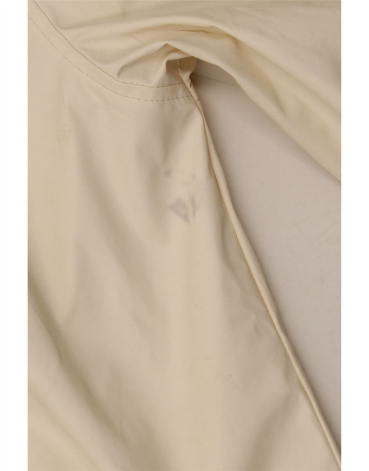 Jaqueta de chuva feminina com capuz grande Topshop UK 10 pequena off white