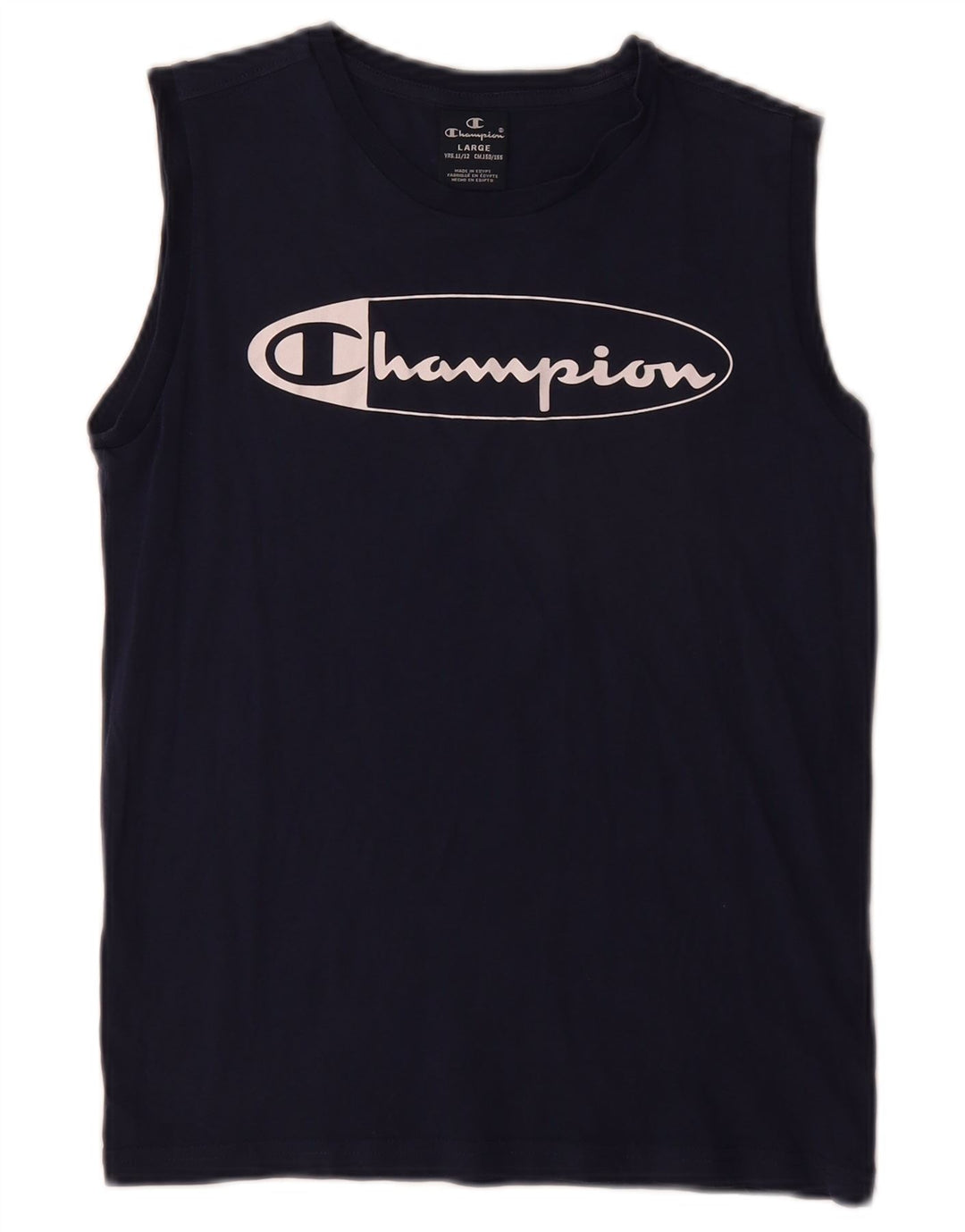 Colete gráfico Champion Boys Top 11-12 anos grande azul marinho