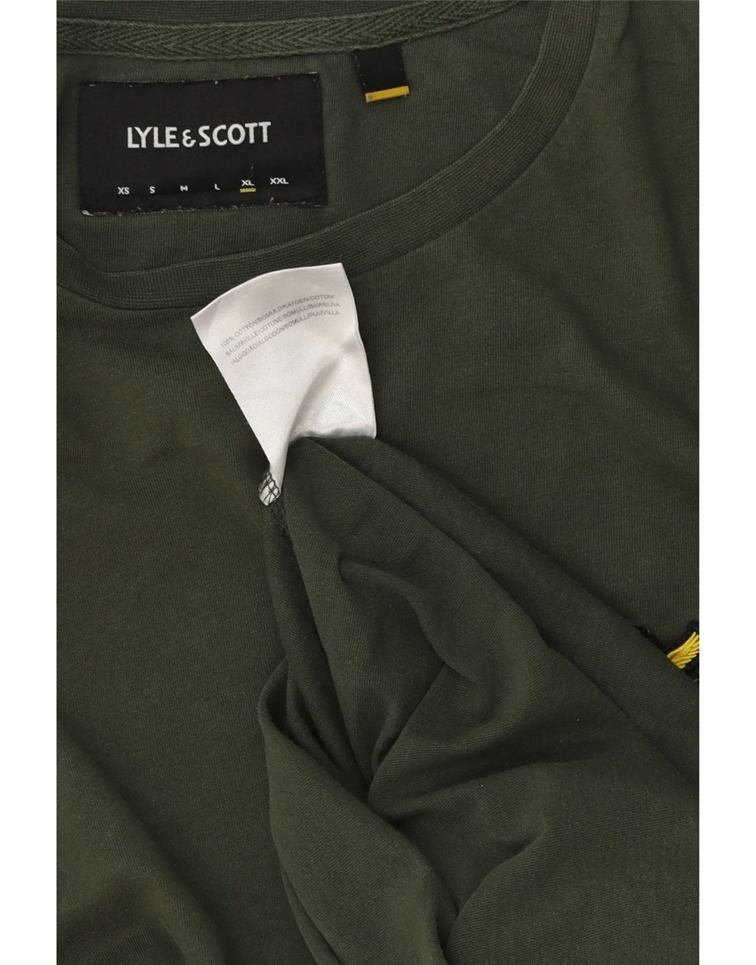 Camiseta masculina Lyle & Scott Top XL algodão cáqui