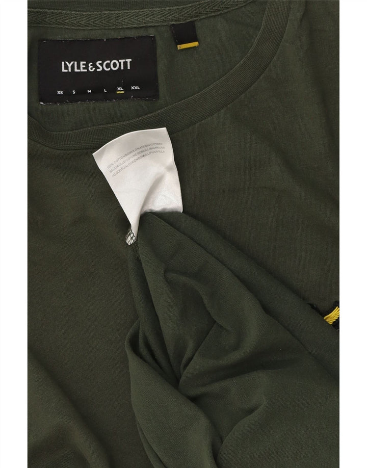 Camiseta masculina Lyle & Scott Top XL algodão cáqui