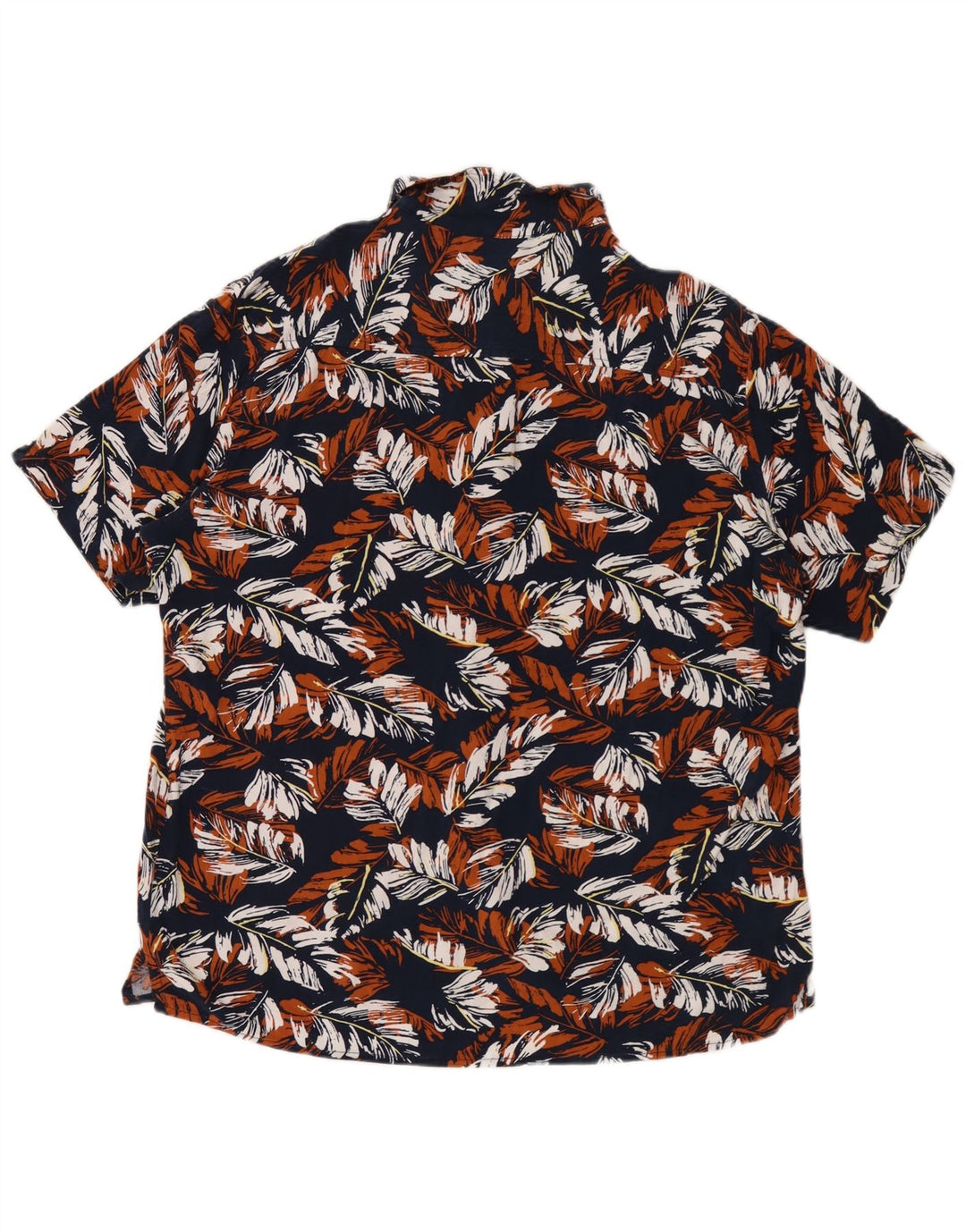 Camisa masculina de manga curta Chaps XL azul floral rayon
