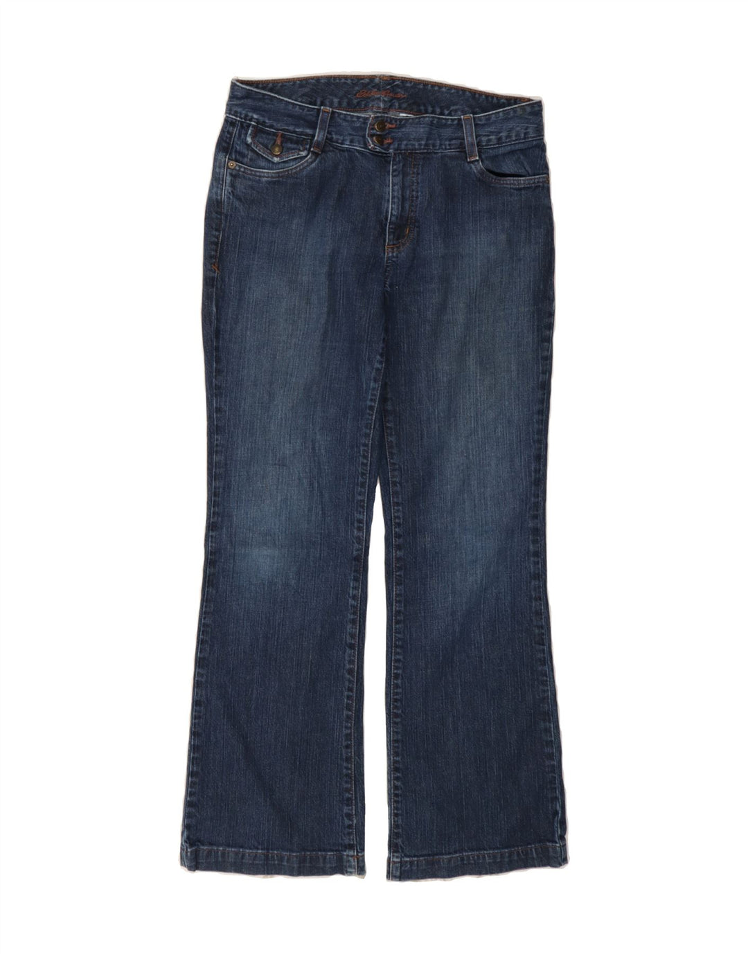 EDDIE BAUER Womens Bootcut Jeans US 6 Medium W30 L30 Navy Blue Cotton Vintage Eddie Bauer and Second-Hand Eddie Bauer from Messina Hembry 