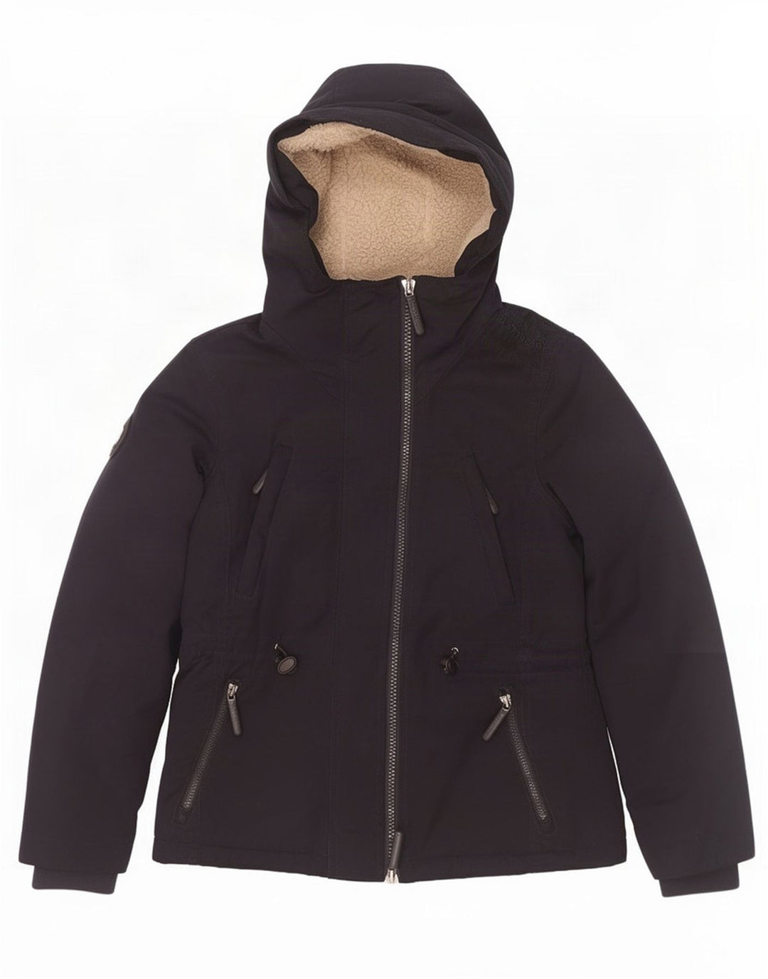 Jaqueta corta-vento feminina Superdry Windparka com capuz Reino Unido 14 médio azul marinho
