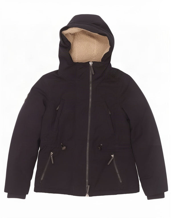 Jaqueta corta-vento feminina Superdry Windparka com capuz Reino Unido 14 médio azul marinho