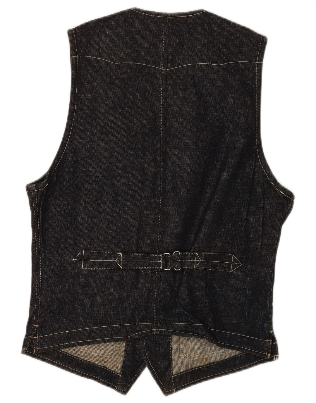 Colete jeans masculino vintage pequeno azul marinho