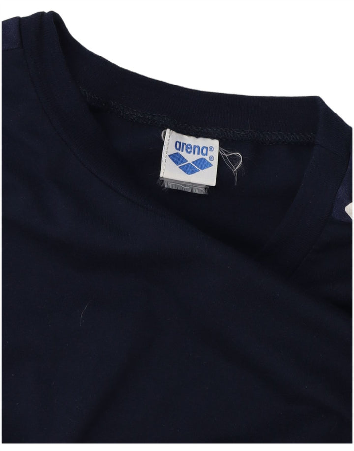 Arena Mens Graphic Camiseta Top Médio Azul Marinho