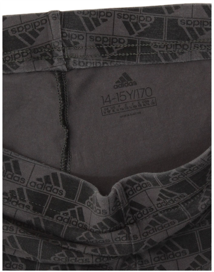 Leggings Adidas Meninas Graphic 14-15 Anos Cinzentas