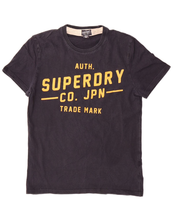 Camiseta gráfica masculina Superdry Top médio algodão preto