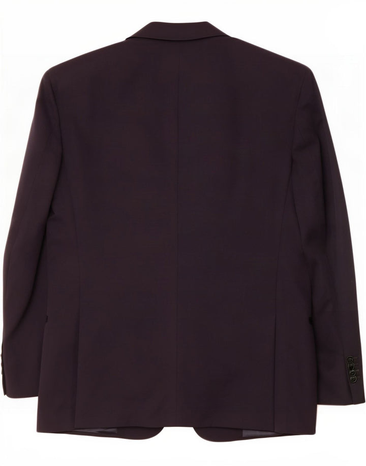 Paul & Shark Jaqueta blazer masculina com peito duplo Reino Unido 36 pequena lã azul marinho