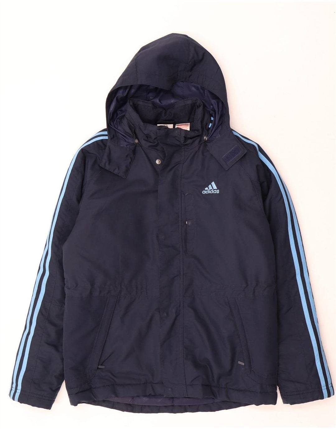 Casaco acolchoado com capuz Adidas menino 13-14 anos azul marinho poliéster