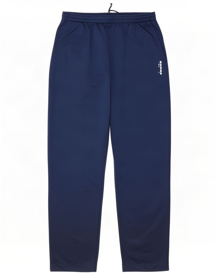 Calça de treino masculina Diadora grande poliéster azul marinho