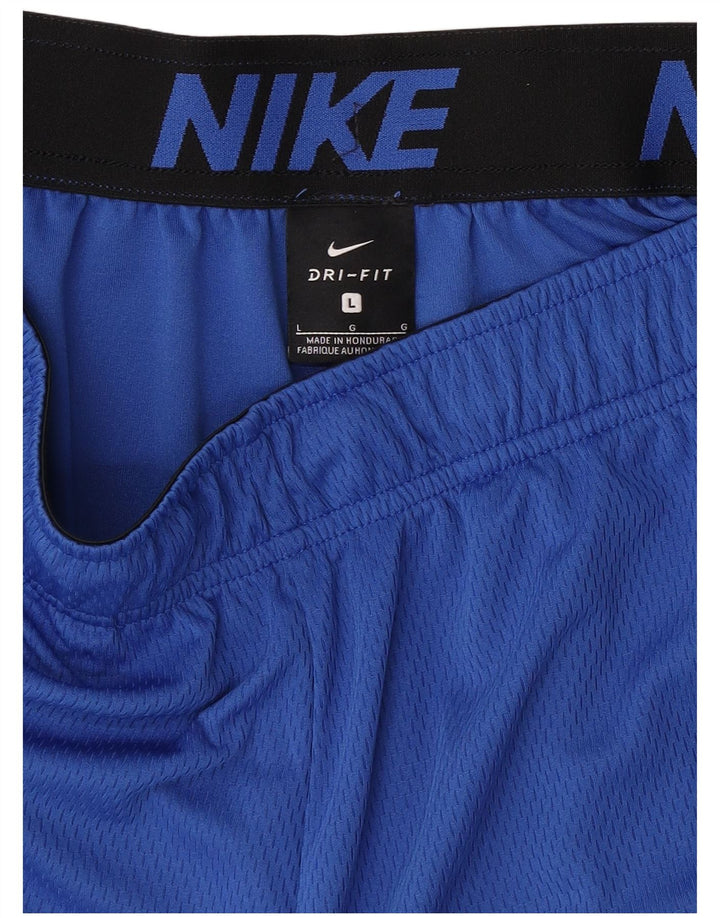 Shorts esportivos masculinos Nike grandes azuis