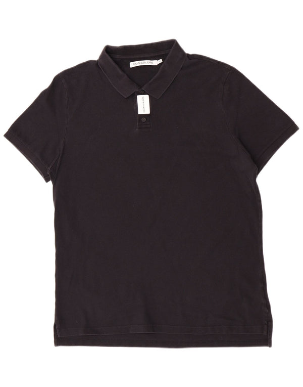 Camisa polo masculina Calvin Klein Jeans 2XL algodão preto
