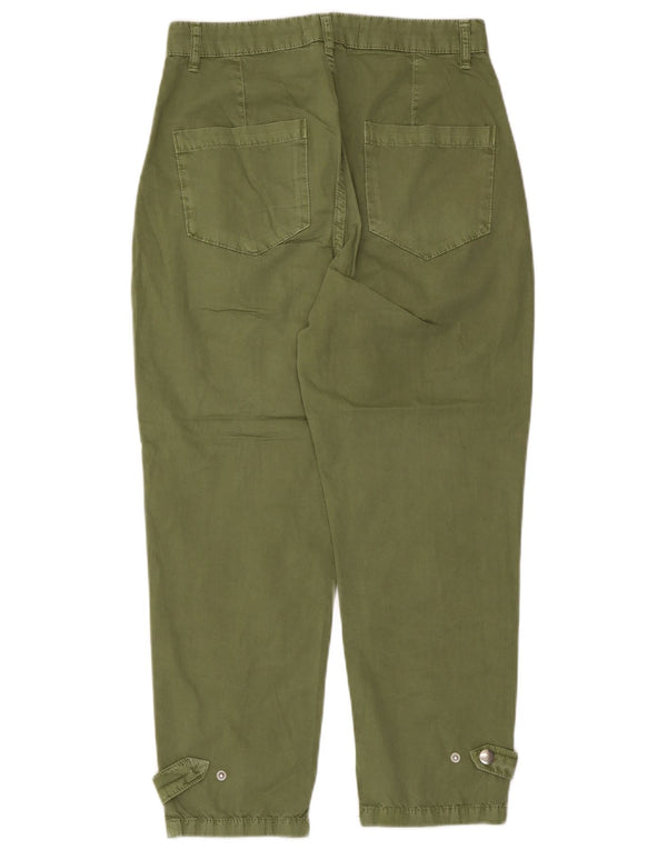 Zara Calça Chino Cônica Feminina Cintura Alta EU 34 2XS W24 L24 Verde