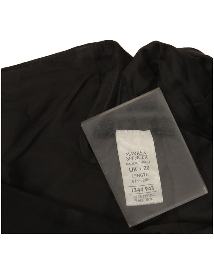 Mini saia lápis feminina Marks & Spencer UK 20 2XL W40 poliéster preto