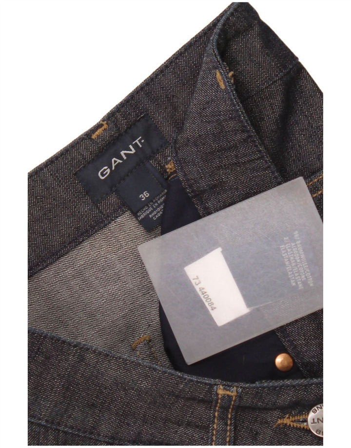 Saia jeans feminina Gant EU 36 pequena W28 algodão preto
