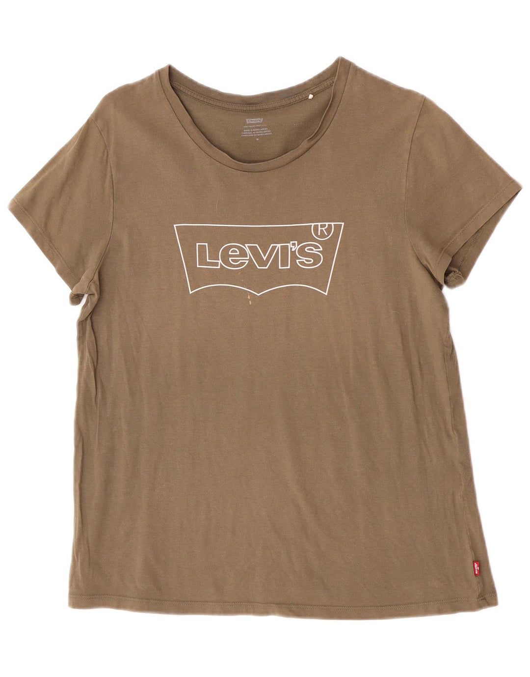 Camiseta feminina gráfica Levi's Top UK 14 Médio Caqui