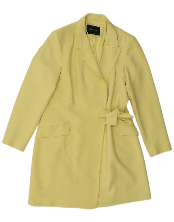 Sobretudo feminino Massimo Dutti EU 42 grande viscose amarela